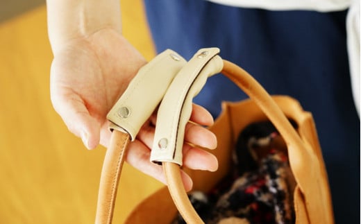 PVCレザーバッグ持ち手カバー「motte」4個セット　Sサイズ（グリーン）