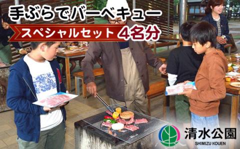 【清水公園】手ぶらでバーベキュースペシャルセット 4名分