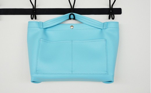 上質な日本製バッグインバッグ「ansac」（ライトブルー）