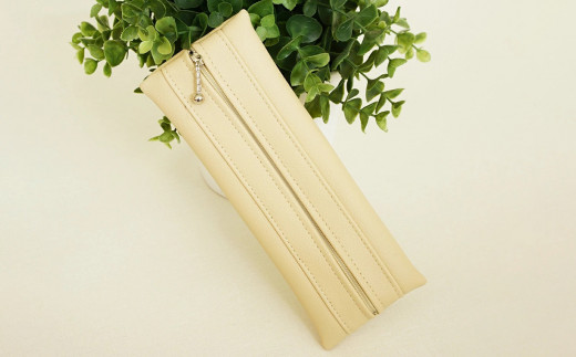 PVCレザーペンケース「FULAPE」（ベージュ）