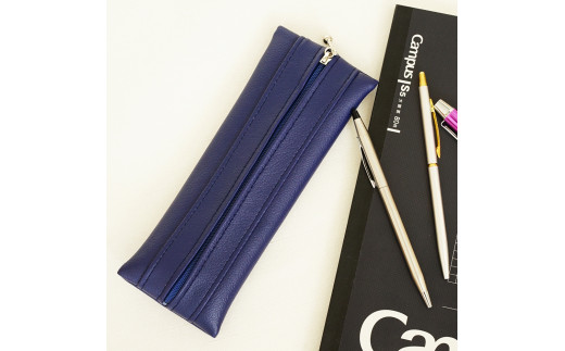 PVCレザーペンケース「FULAPE」（ネイビー）