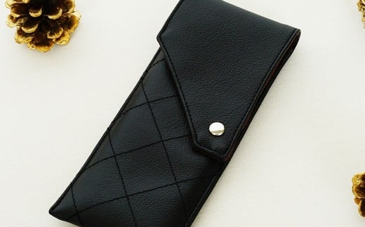 上質な日本製メガネケース「KAGULA」　Mサイズ（ブラック）