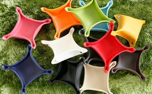 PVCレザー小物入れBOX「REMO」Sサイズ　2個セット（グレー）