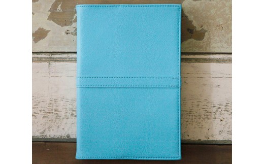 上質な国産PVCレザーブックカバー「SION」文庫サイズ/文庫（厚）サイズのセット（ライトブルー）