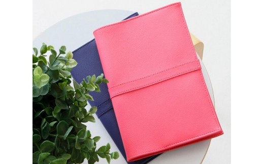 上質な国産PVCレザーブックカバー「SION」文庫サイズ/文庫（厚）サイズのセット（ピンク）