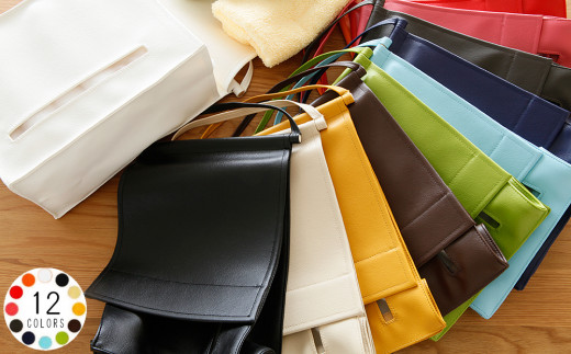 PVCレザータオルストッカー「RUTAO」（ブラウン）