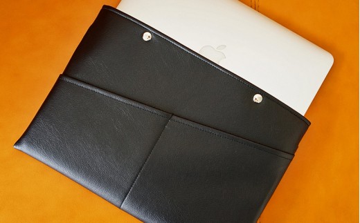 PVCレザーパソコンケース（クラッチバッグ）「match」11インチ用（ブラック）