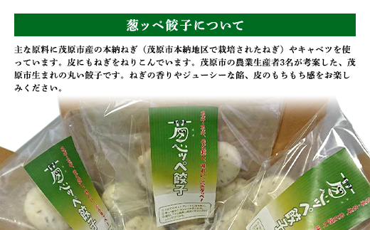 茂原市本納産のネギをふんだんに使用した35g『葱ッペ餃子』　10個入り×3袋 / ふるさと納税 ネギ 餃子 ぎょうざ ギフト 贈答 茂原市 MBE001