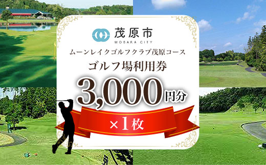 ムーンレイクゴルフクラブ茂原コース ゴルフ場利用券(3,000円分×1枚)