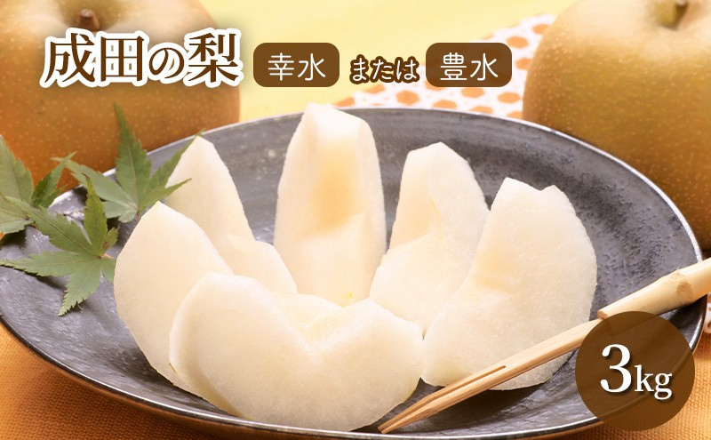 梨 【日時指定不可】 梨（幸水または豊水）3kg フルーツ 果物 なし 先行予約 特産品 旬のフルーツ 千葉県 成田市