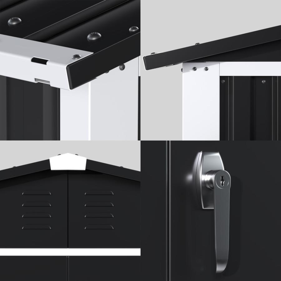 グレスメタルシェッド（ダブルドア）ハイキューブ　8×6フィート　※物置