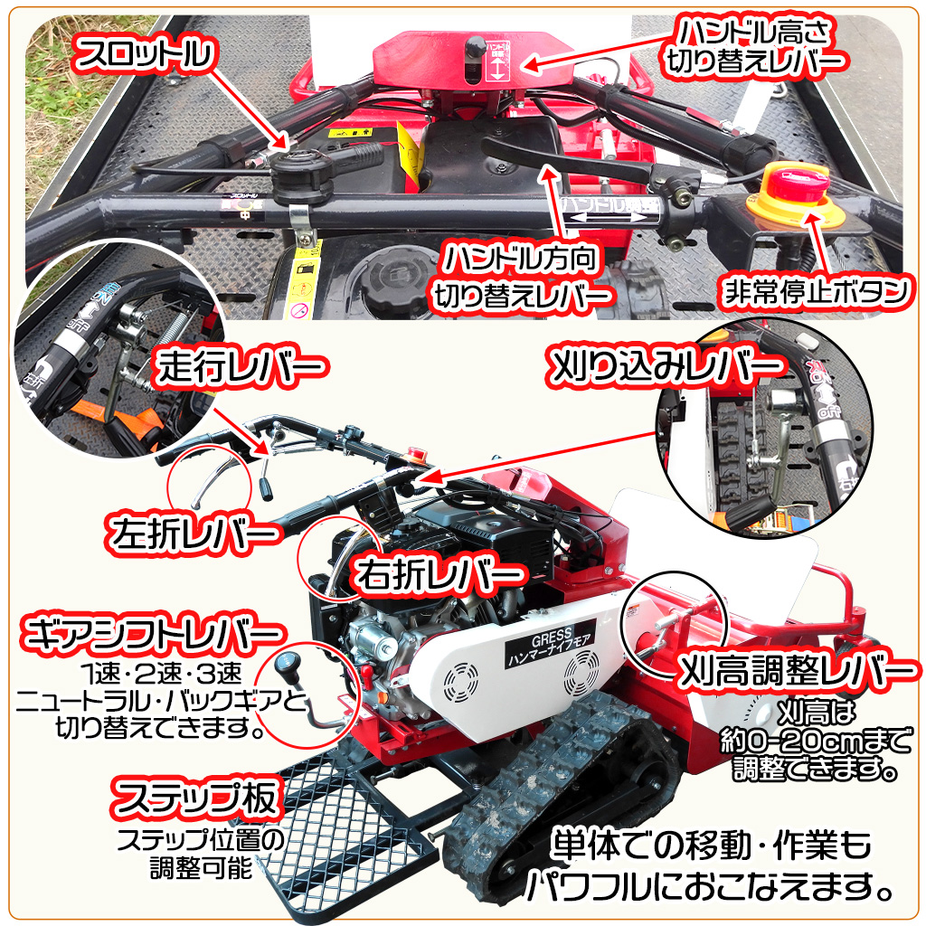 グレスハンマーナイフモア　G680LD　※自走式草刈機