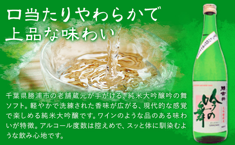 腰古井 純米大吟醸 吟の舞ソフト 720ml 1本 有限会社 滝口商店《30日以内に出荷予定(土日祝除く)》千葉県 勝浦市 日本酒 酒 純米 大吟醸---kastuura_tkg_3---