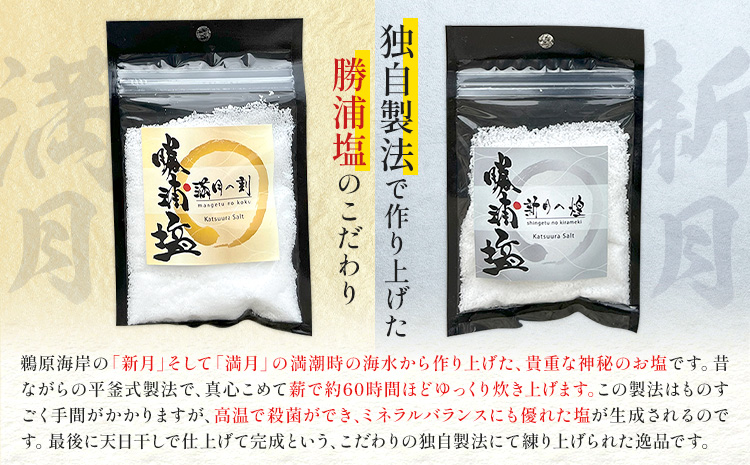 千葉県 勝浦市 満月の刻 45g と 新月の煌 45g 各5袋 セット 【配送不可地域あり】 《90日以内に出荷予定(土日祝除く)》 塩 勝浦塩 調味料---kastuura_sio_3---