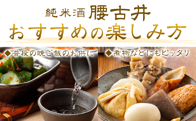 日本酒 腰古井 純米酒 1800ml 1.8L 1本 有限会社 滝口商店《30日以内に出荷予定(土日祝除く)》千葉県 勝浦市 日本酒 酒 純米---kastuura_tkg_10---