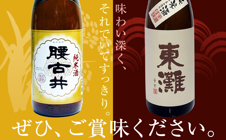 勝浦の純米酒1.8L・2本入セットC 東灘 純米 きもと造 1.8L 腰古井 純米酒 1.8L 有限会社　滝口商店《30日以内に出荷予定(土日祝除く)》千葉県 勝浦市 日本酒 酒 純米---kastuura_tkg_8---