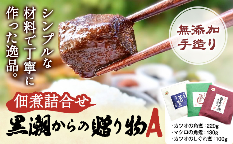 千葉県勝浦市 黒潮からの贈り物A(佃煮詰合せ) 有限会社 佃煮近江《90日以内に出荷予定(土日祝除く)》カツオの角煮 マグロの角煮 カツオのしぐれ煮【配送不可地域：離島】---kastuura_omi_2---