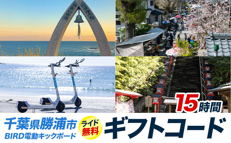 BIRD 電動キックボード 15時間 ライド 無料 ギフトコード 株式会社 Mobilco《90日以内に出荷予定(土日祝除く)》千葉県 勝浦市 電動キックボード 送料無料---kastuura_mobi_3---