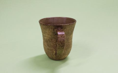 【陶芸家･小滝正治作成】創作手作り波紋マグカップ [0010-0149] マグカップ