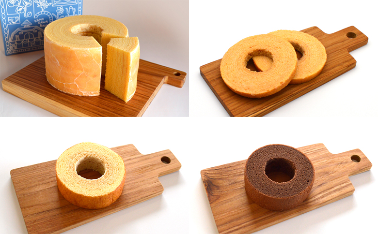 【カモガワバウム】モチフワ バウムクーヘン＆ラスクボックス　４種セット　[0012-0013] １段BOX