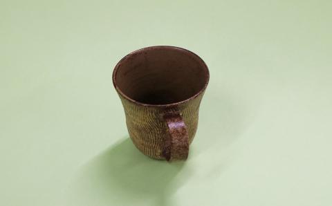 【陶芸家･小滝正治作成】創作手作り波紋マグカップ [0010-0149] マグカップ
