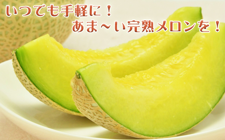 【高橋メロン農園】完熟・瞬間冷凍『千葉アクアメロン』1/8カット×７個　[0010-0354]