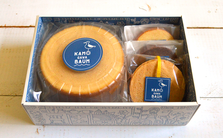 【カモガワバウム】モチフワ バウムクーヘン＆ラスクボックス　４種セット　[0012-0013] １段BOX