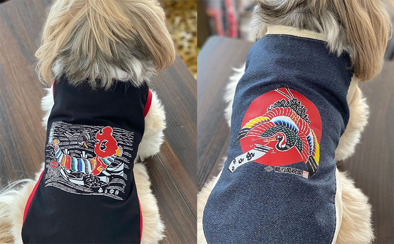 【鴨川印刷】オーダーメイド 萬祝柄ペットウェア（犬・猫用）[0017-0013] 萬祝柄