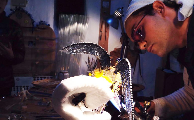 【ガラス工房アルコス】 カラーチェンジ耐熱グラス　1個　［0028-0004］