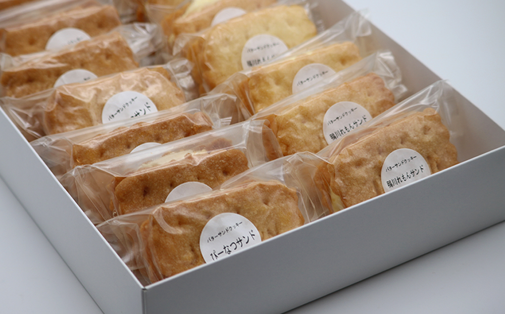 【中島屋菓子店】バターサンドセット　レモン&ぴーなつ 計12個 [0010-0347] 12個