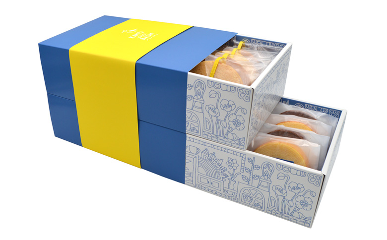 【カモガワバウム】モチフワ バウムクーヘン＆ラスク２段ボックス　７種13品　[0022-0001] ２段BOX