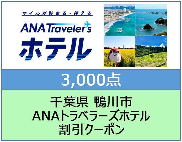 千葉県 鴨川市 ANAトラベラーズホテル割引クーポン 3,000点分 3,000点