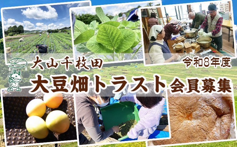【先着10組限定】令和８年度 大山千枚田『大豆畑トラスト制度』参加権利　[0017-0018] 大豆トラスト