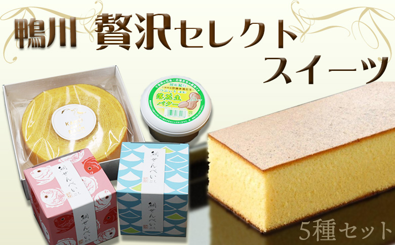 【鴨川発】贅沢セレクトスイーツ ５種セット [0018-0006]