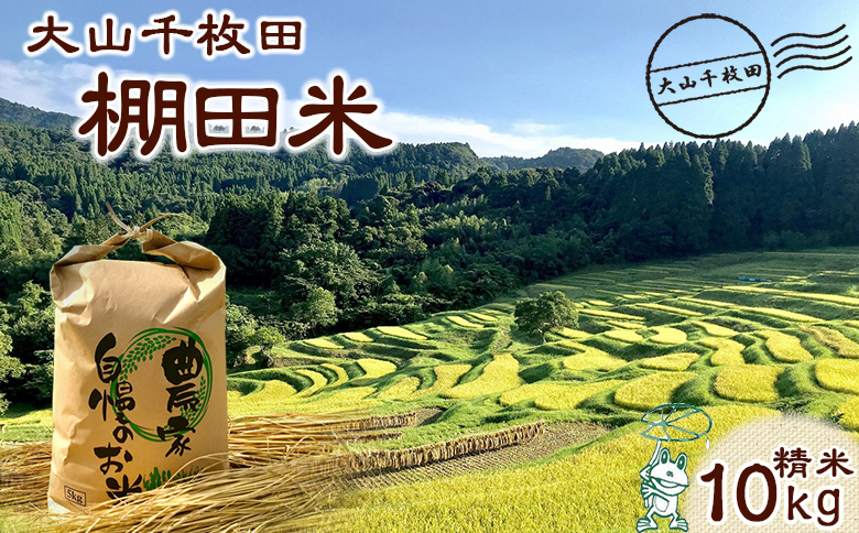 【棚田保全支援】大山千枚田の天水田育ち『棚田米』10kg《精米》　[0030-0135] 10kg