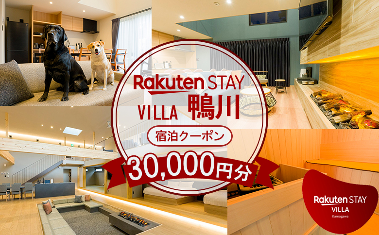 【楽天ステイ】Rakuten STAY VILLA 鴨川 宿泊クーポン 30,000円分　[0100-0071] 30,000円相当