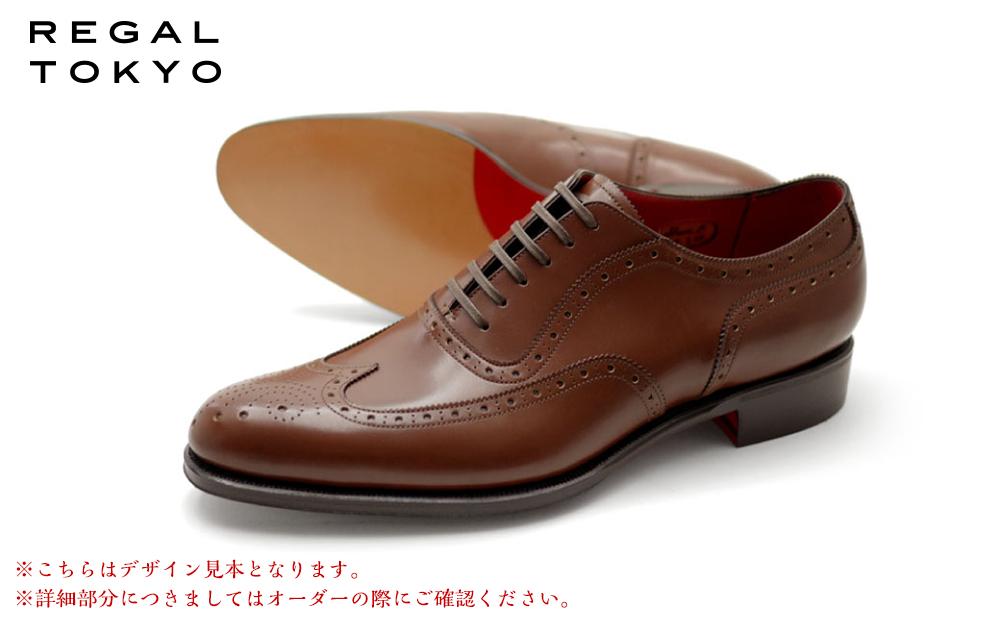 「工房職人の九分仕立て」オーダーシューズお仕立券。カーフレザーコース 〈カラー〉4色から選択。〈デザイン〉内羽根ウイングチップ。　　