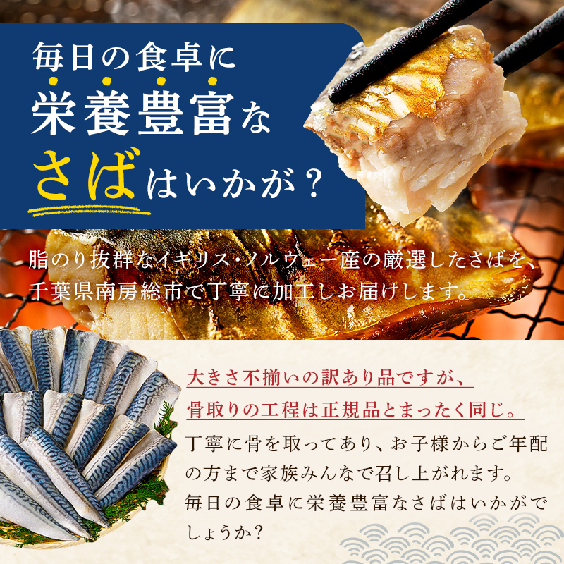 【訳あり】骨取り無塩さば 切り身5kg（500g×10袋） mi0012-0164