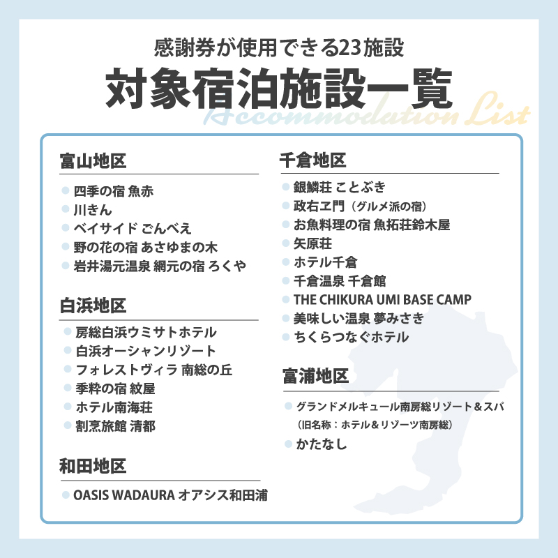 【南房総市宿泊施設で利用できる感謝券】 30,000pt 旅行チケット mi0023-0002