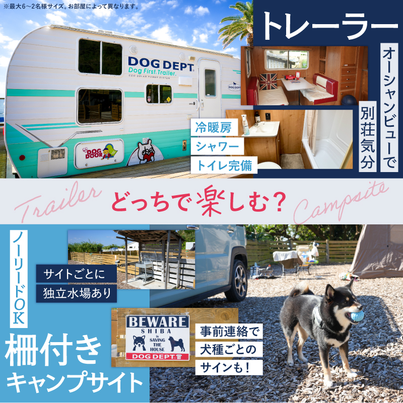 DOG DEPT RESORT 安房白浜/館山犬石 共通チケット 宿泊クーポン券（6,000円分） mi0111-0001-1