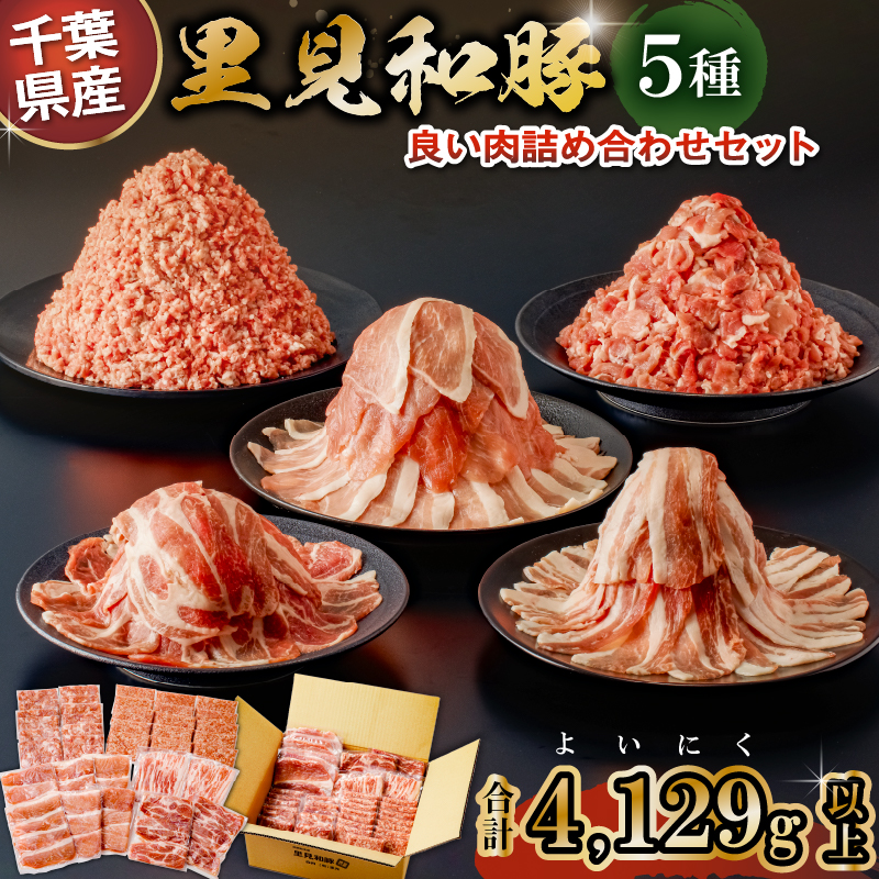 房総ブランド豚　里見和豚　４kg以上　小分け５種　計37パック　 mi0017-0004