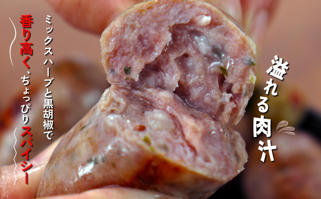 【訳あり】千葉県香取市産三元豚　粗挽きハーブフランクフルト 20本セット(総重量1.2kg) KTRCH001 / 三元豚 ハーブ フランクフルト 粗挽き 粗挽 ソーセージ あらびき 国産 豚肉 おかず つまみ バーベキュー アウトドア キャンプ パーティー お取り寄せ 千葉県 香取市