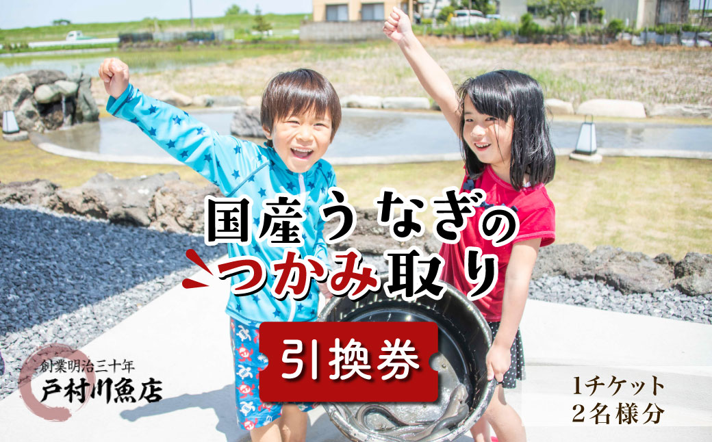 戸村川魚店の国産うなぎのつかみ取り体験チケット / KTRY006 うなぎ 国産うなぎ 鰻 国産鰻 ウナギ 国産ウナギ つかみ取り 体験 チケット うなぎのつかみ取り