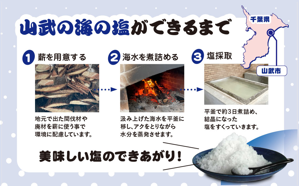 山武の海の塩８０ｇ×５個パック SMCI002 /しお シオ 塩 お塩 食塩 海塩 塩むすび つけ塩 千葉県 山武市 SDGs 手づくり塩