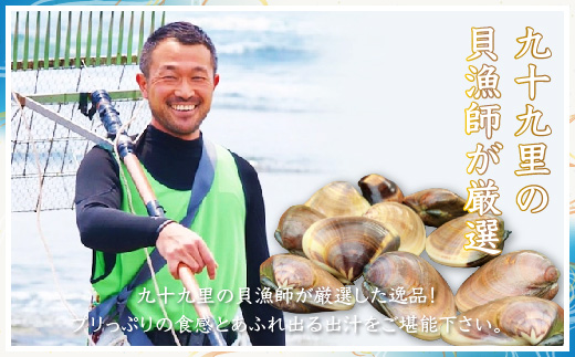 九十九里浜産活天然はまぐりサイズお任せ2kg入り SMBB001