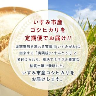 【毎月定期便】令和5年産　千葉県いすみ市産コシヒカリ10kg(5kg×2袋)全6回