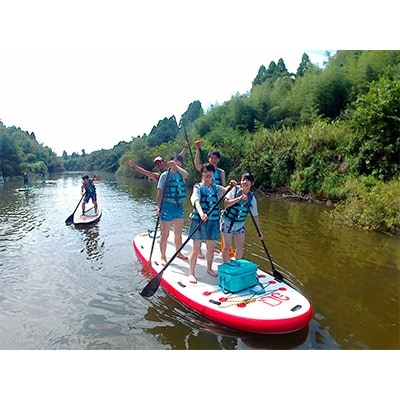 家族4人でSUPリバークルーズ体験(大人2名様+子供2名様)