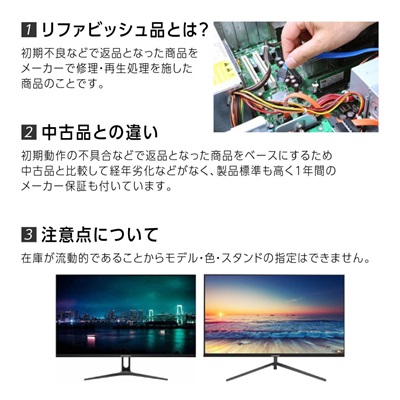 ゲーミングモニター31.5-32型ワイド 4K(3840x2160)144Hz対応リファビッシュ品