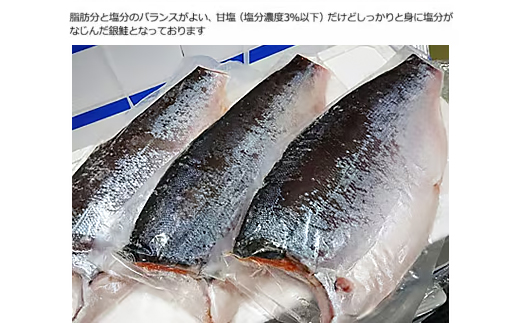 無添加甘塩仕立て 銀鮭半身切身 約1kg【配送不可地域：離島】