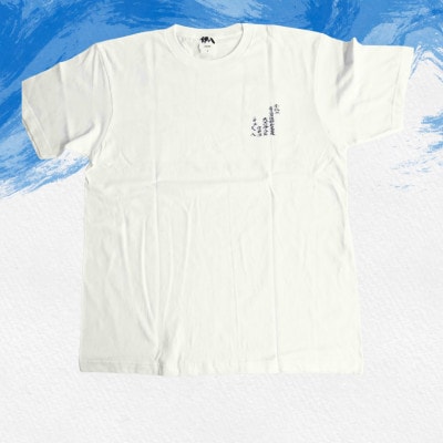 葛飾北斎名画の原点「波に宝珠」をモチーフにした『波の伊八』Tシャツ　ホワイト【Mサイズ】